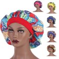 thumbnail image 2 of Shower Hat African Print Headwear Accessories Fabric Women Bohemian Headscarf for Sleeping, 2 of 8