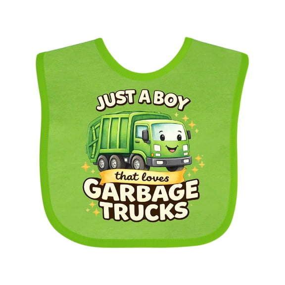 Inktastic Garbage Trucks Boys or Girls Baby Bib