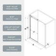 thumbnail image 2 of 56-60"W x 74"H Sliding Shower Door, Glass Shower Door with Polished Chrome Finish and  5/16" Tempered Glass, Water Repellent Shower Glass Door for Bathroom, 2 of 7