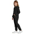 thumbnail image 4 of Arshiner Girls 2 Piece Velour Sweatsuits Zipper Hoodies Sports Trousers Long Sleeve Coat and Pant Set, 4 of 8