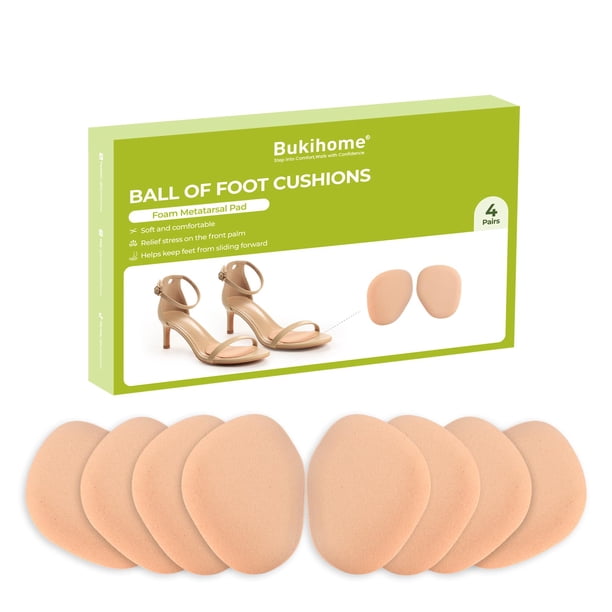 Almohadillas para pies Bukihome para mujer (4 pares), color rosa