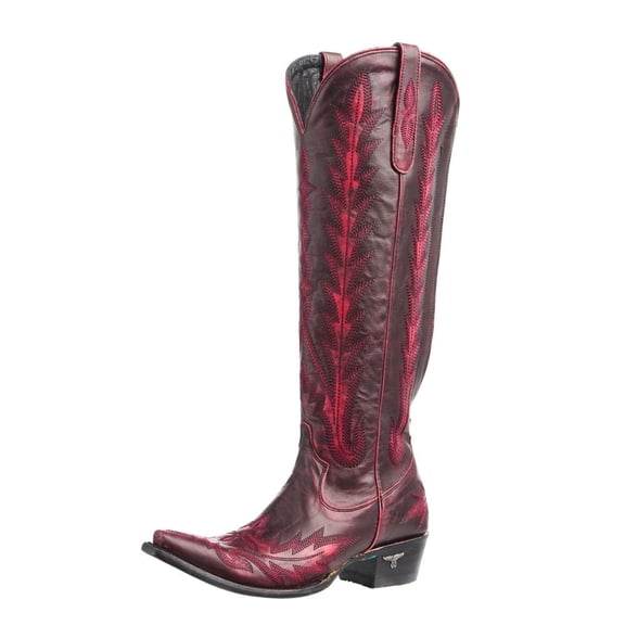 Lane Womens Women`s Lane  Lexington Knee High Boot 7.5 B Black Cherry