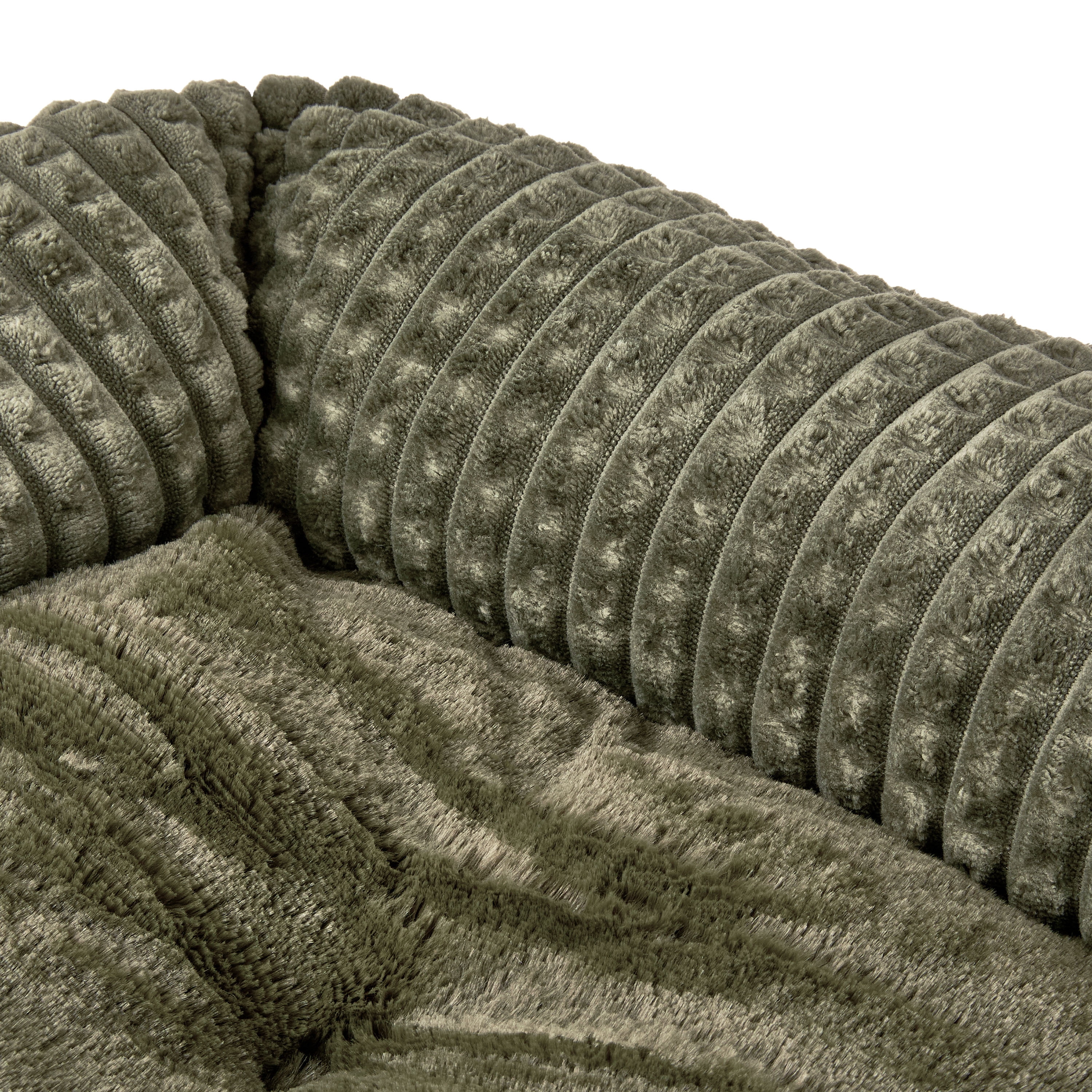 Vibrant Life Medium Flannel Waffle Texture Bolster Cat or Dog Bed, Green, 21" x 25"