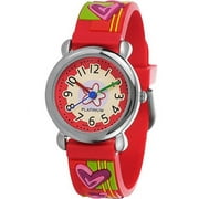 Geneva Platinum Girls' Silicone Heart Wa