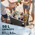 thumbnail image 4 of Outsunny Outdoor Patio Cooler Cart, Rolling Ice Chest with Wheels, Black, 4 of 10