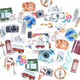 thumbnail image 1 of 46PCS Travel Stickers DIY Innovative Diverse Styles Decorative Stickers for Scrapbook Vacation Albums Travel Stub Diary, 1 of 4