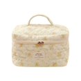 thumbnail image 1 of Bolsa cosmética portátil de gran capacidad con pequeño almacenamiento floral y acolchado portátil con flores lindas, 1 of 4