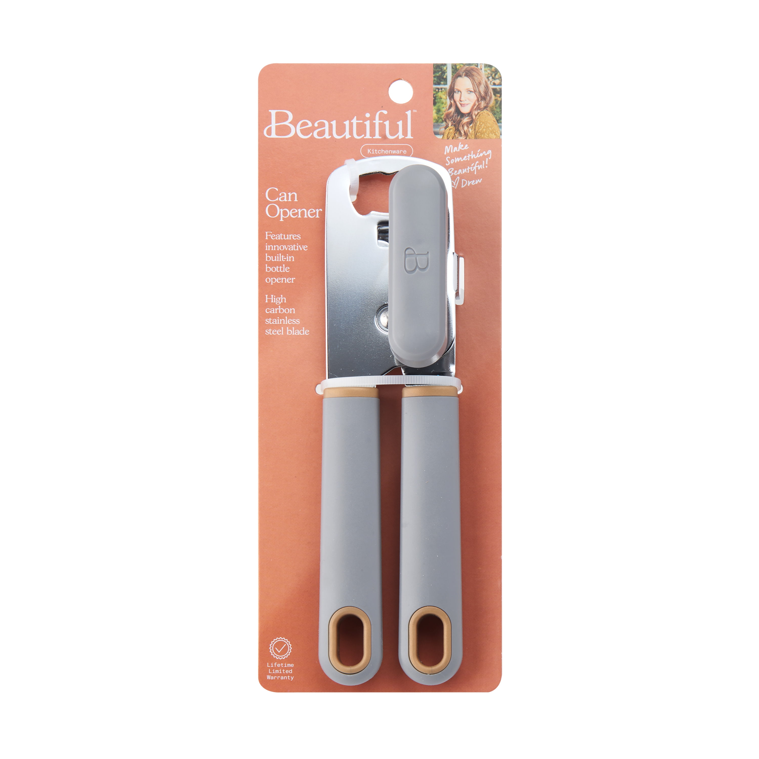 Beautiful Can Opener with Built in Bottle Opener in Black Sesame by Drew  Barrymore 