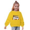 thumbnail image 3 of Odeerbi Toddler Boys Girls Halloween Ghost Crewneck Sweatshirts Fall Winter Cotton Sweatshirt Toddler Kids Cute Solid Color Long Sleeve Sweatshirts Top Toddler Clothes Yellow, 3 of 8