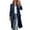 Blue, variant on Womens Casual Long Sleeve Draped Open Front Knit Pockets Long Cardigan Jackets Sweater