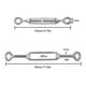 thumbnail image 2 of Tensor de Cable de 6 piezas M5, tensor de Cable ajustable de acero inoxidable 304, ojo y ojo para decenas de cables (hy), 2 of 5