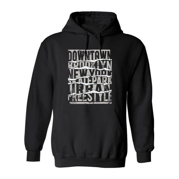 Downtown Brooklyn Hoodie Men -Image by Shutterstock, Male Large