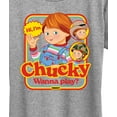 thumbnail image 3 of Chucky - Retro Nice Chucky Wanna Play- Womens Short Sleeve Graphic T-Shirt, 3 of 5