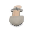 thumbnail image 6 of Journee Womens Lunna Mules Mid Stiletto Pointed Toe Evening Pumps, Widths Available, 6 of 10