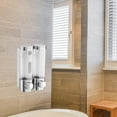 thumbnail image 6 of Hand Soap Dispenser Wall Mounted Bath  Bottle Liquid Soap Dispenser for Bathroom, School, Hotel, Office, Restaurant Double, 6 of 7