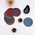 thumbnail image 4 of 6 Color Waterproof PU Leather Coaster Heat Resistant Round Cup Coaster Cup Mat Tableware Insulation Mat Bowl Placemat Home Decor, 4 of 8