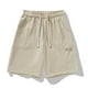 thumbnail image 2 of Pantalones cortos informales con cintura elástica para hombre - Poliéster, bolsillos, ropa cómoda para primavera/verano, 2 of 5