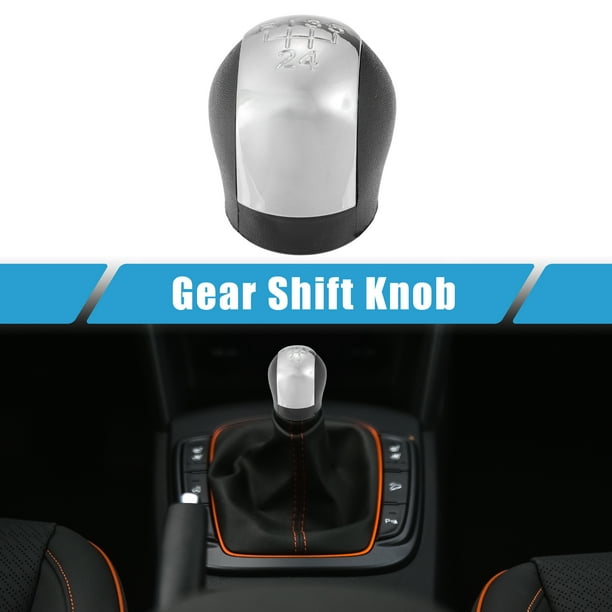 Unique Bargains 5 Speed Manual Transmission Shift Knob Gear Shifter for Opel  Vectra B Plastic Black Silver Tone 