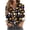 A01 Black, variant on Halloween Shirts for Women Plus Size Candy Corn Print Long Sleeve Button Down Festive Holiday Tops Sweet Spooky Season Party Costumes