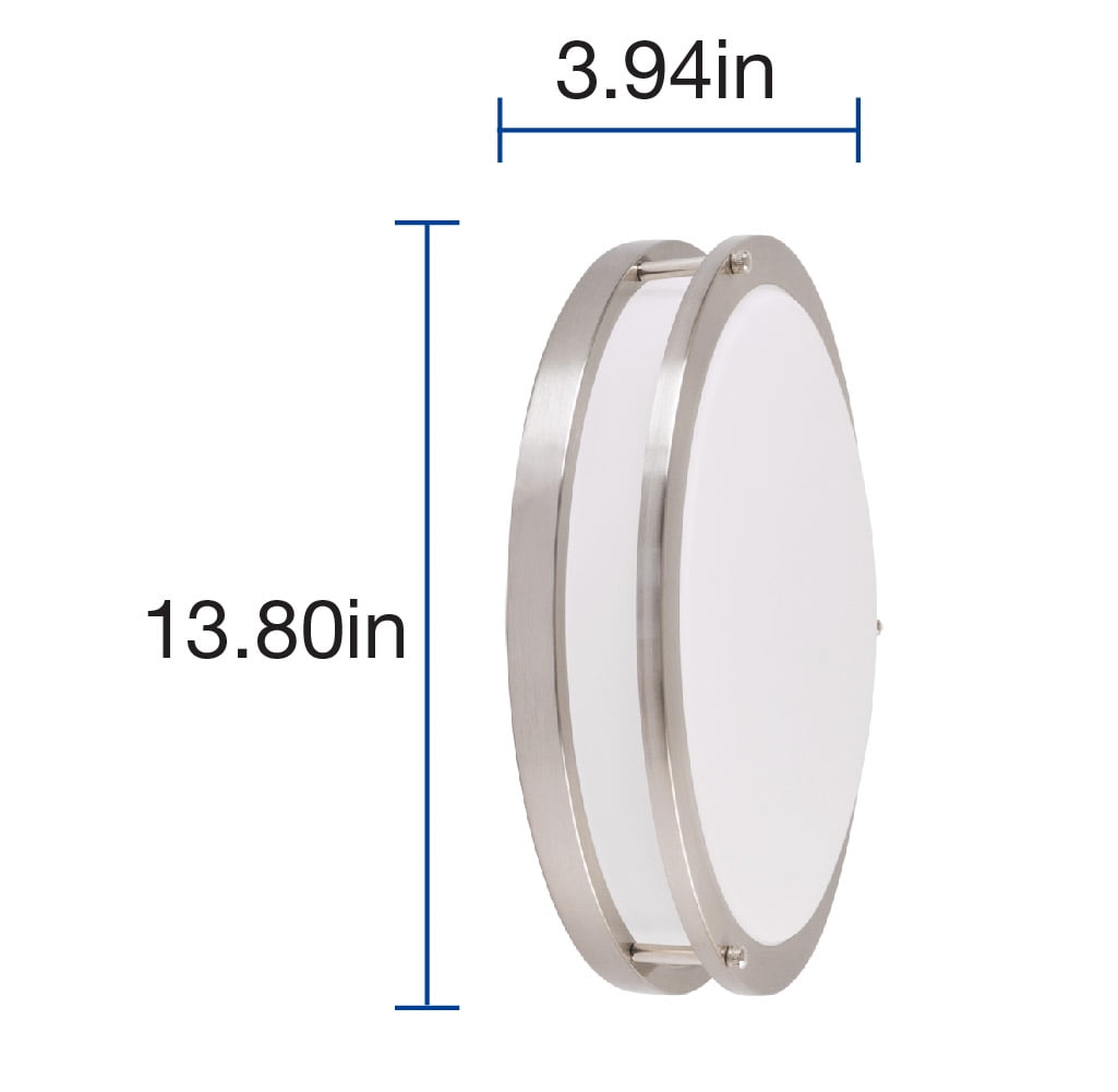 Better Homes & Gardens 14" LED Flush Mount Light, 5 Adjustable Color Temps, Indoor Use, ETL Certified, Energy Star Rated, Brushed Nickel