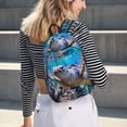 thumbnail image 5 of Lsque Sea Turtle Swims Pattern Canvas Daypack, Durable Backpack, High-quality Versatile Backpack,Vintage Compact Backpack-Small, 5 of 6