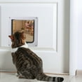 thumbnail image 3 of Cat Door Pet Dog Door Interior Door Automatic & Weatherproof Large Sliding Pet Door Inserts with Flap 4-Way Locking System - Ideal for Interior and Exterior Use 11.02" X 9.84" XL, 3 of 8