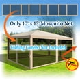 thumbnail image 4 of ALUVIERA Mesh Canopies Screen Zippered Wall Panels Mesh Wall Sidewalls for 10'x13' Gazebo, Pack of 4 (Walls Only), 4 of 5