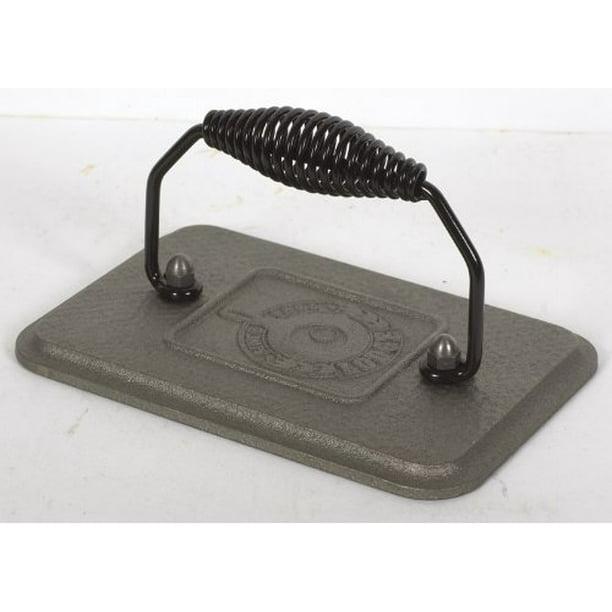 Logic Pre Seasoned Rectangular Cast Iron Grill Press 2 Lodge Bacon By Com Lodge Grill Bacon Press By, Lodge Cast Iron Round Grill Press