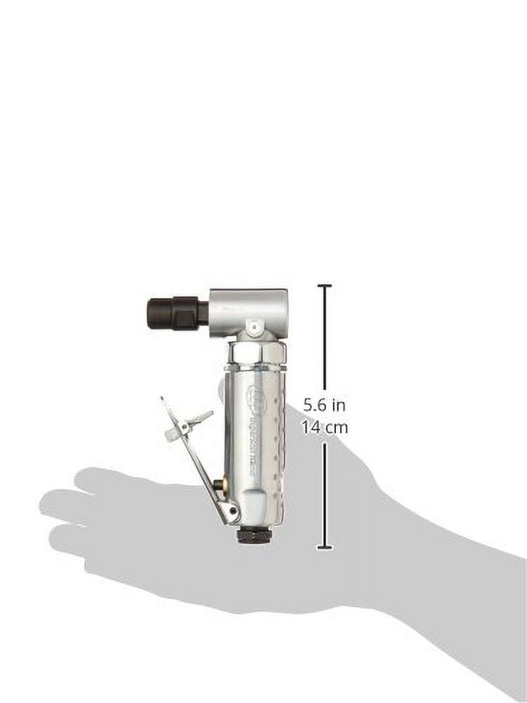 Ingersoll Rand Angle Air Die Grinder 2 Inch & 3 Inch Pad Kit, 21,000 RPM, 0.25 HP, 1/4 Inch & 6mm Collets, Front Exhaust