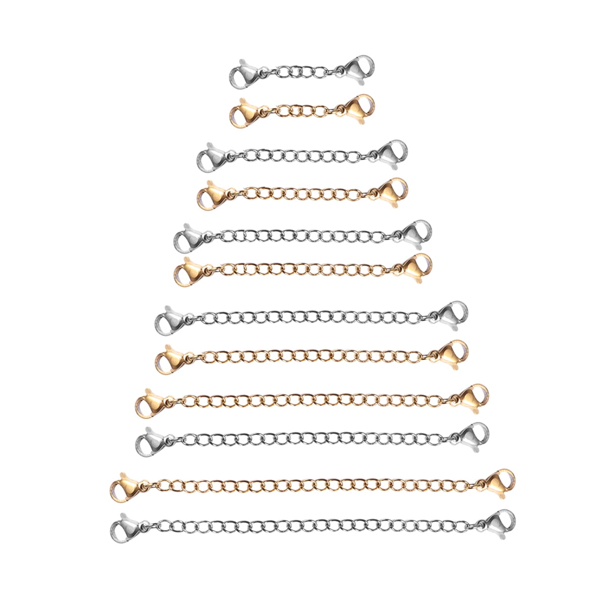 Extenders Chain Extender Silver Necklace Bracelet Forstainless Steel