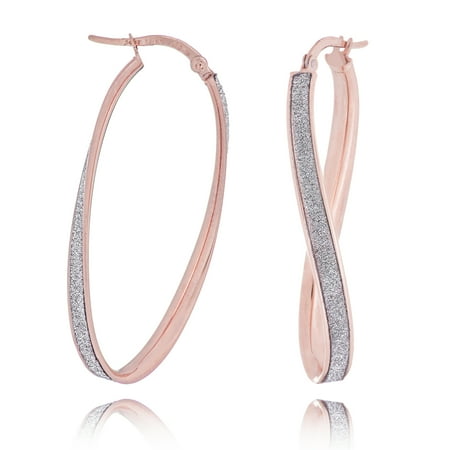 Gold Metal Glitter - LRG TWIST 4MMM 1 ROW GLITTER LIGHTZ HOOP