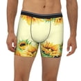 thumbnail image 2 of Rateoe Sunflowers On A Yellow Background Print Men’s Underwear Boxer Briefs Soft Comfortable Underwear Boxer Briefs, Long Leg Briefs,Anti-chafing Boxer Briefs, 2 of 7
