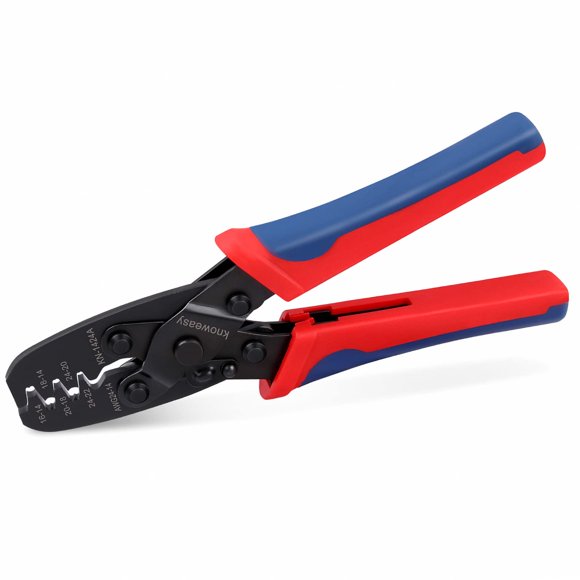 Molex Crimper,Knoweasy 1424A Weatherpack Crimper - Works for Molex, Delphi, Amp, Tyco, Harley, PC, Automotive - AWG 24-14 Wire Cri