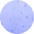 thumbnail image 1 of Ahgly Company Indoor Round Solid Blue Modern Area Rugs, 3' Round, 1 of 4