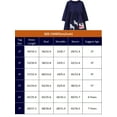 thumbnail image 3 of HWJAD 2-7 Years Kids Girl's Dresses Cotton Jersey Long Sleeve Crewneck Swing A-Line Cute Santa Claus Unicorn Midi Christmas Dress, 3 of 7