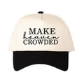 thumbnail image 4 of MAKE heaven CROWDED Letter Embroidered Color Block Trucker Hat Unisex Adjustable Cotton Breathable Fashion Cap for Travel Daily Wear, 4 of 11