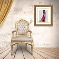 thumbnail image 3 of Fab Funky 12x14 Gold Ornate Wood Framed with Double Matting Museum Art Print Titled - Glamour Cat in Pink, 3 of 4