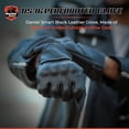 thumbnail image 5 of Daniel Smart Leather Gloves - Motorcycle Gloves with Knuckle Protection and Padded Palm, 5 of 6
