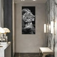 thumbnail image 2 of Hieng Lion Wall Art Lion Picture Wall Decor Black Animals Head Portrait Painting for Living Room Bedroom Unframed, 2 of 6