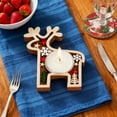 thumbnail image 6 of CuiLiyq Christmas Wooden Candlesticks Decoration, Santa Reindeer Shape Candlesticks for Table Mini Centrepiece Decor, for Home Holiday Party Ornament (Reindeer), 6 of 6