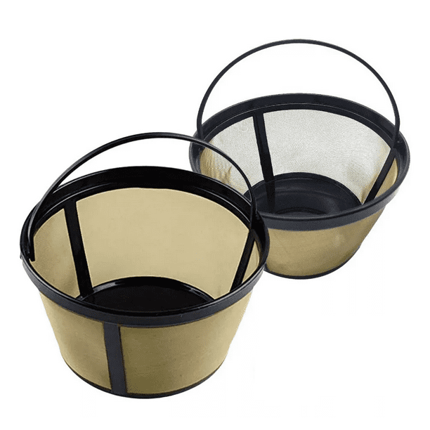 Confezione 2 Filtri Caffè Riutilizzabili Metallo Oro Permanenti - Foto 10