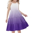 thumbnail image 3 of Piuwrlz Girls Play Casual Dresses Girl Summer Dresses Pleated Skirts Purple Size 9 Years, 3 of 8