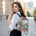 thumbnail image 6 of FORMRS Mini Backpack Purse for Women Travel Daypack Casual Shoulder Bag, Pink Boat, 6 of 7