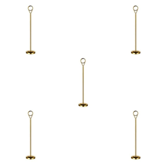 Baohd Contemporary Table Number Holder Photo Stand for Trendy Hotel Settings Gold 25cm 5Set