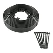 Expert Gardener 2-inch Tall Wall No-Dig Landscape Edging, 30-ft., Plastic, Black