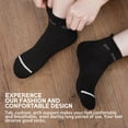 thumbnail image 6 of KOITHOT 6 Pairs Mens Ankle Socks Black Athletic Running Cushioned Men's Breathable Low Cut Socks, 6 of 6