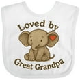 thumbnail image 3 of Inktastic Loved by Great Grandpa Elephant Heart Boys or Girls Baby Bib, 3 of 4