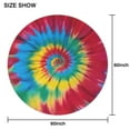 thumbnail image 6 of Colorful Tie Dye Mandala Pattern Round Tablecloth 60"x60",Wrinkle Wipeable Table Cloth for Kitchen Dining Room Picnic Patio Party, 6 of 6