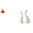 thumbnail image 1 of Escultura de escritorio, figura de gato, estatua de cuenco del tesoro, esculturas de pareja de gatos, resina pulida, cerámica, adecuada para familia,, 1 of 8