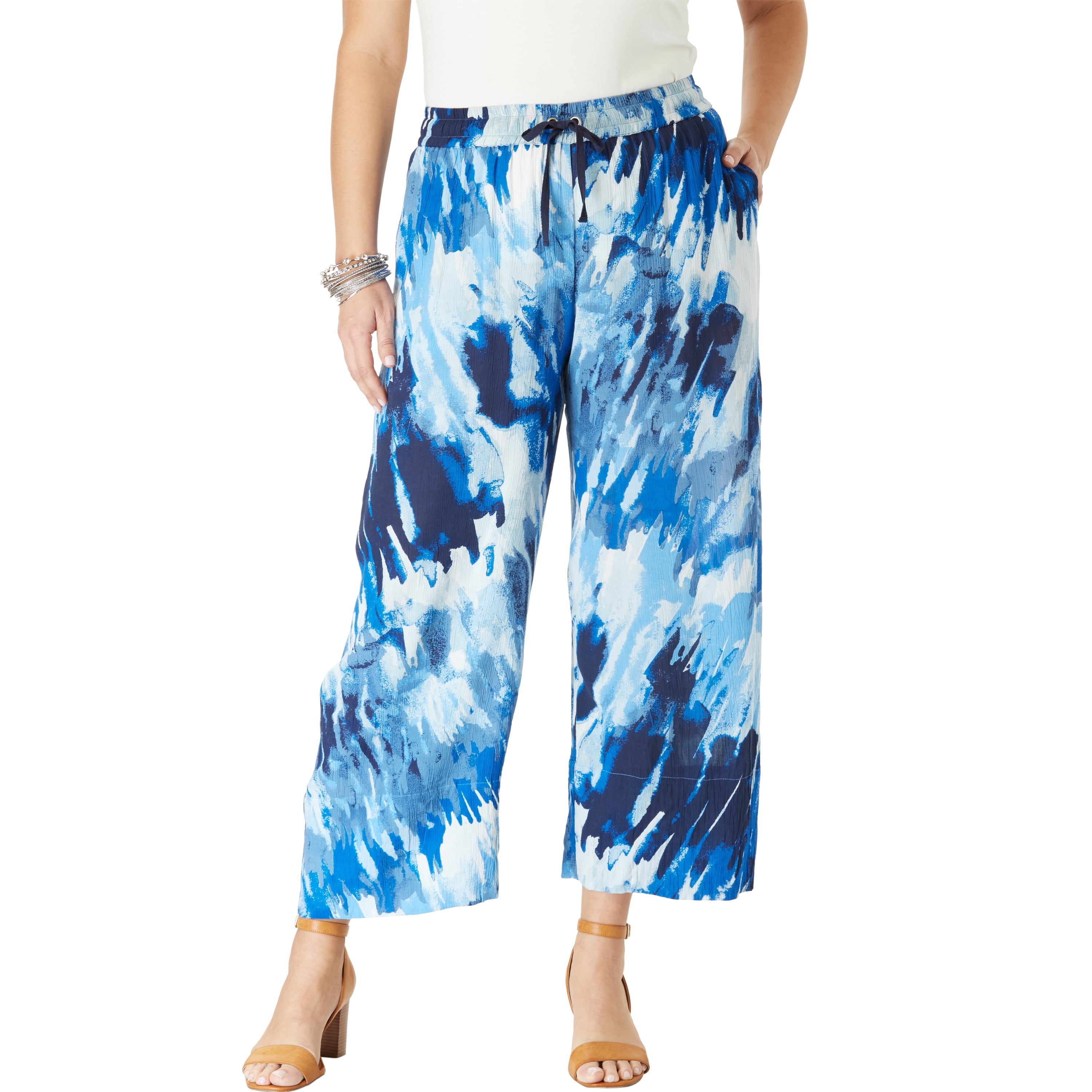 crinkle pants women's plus size